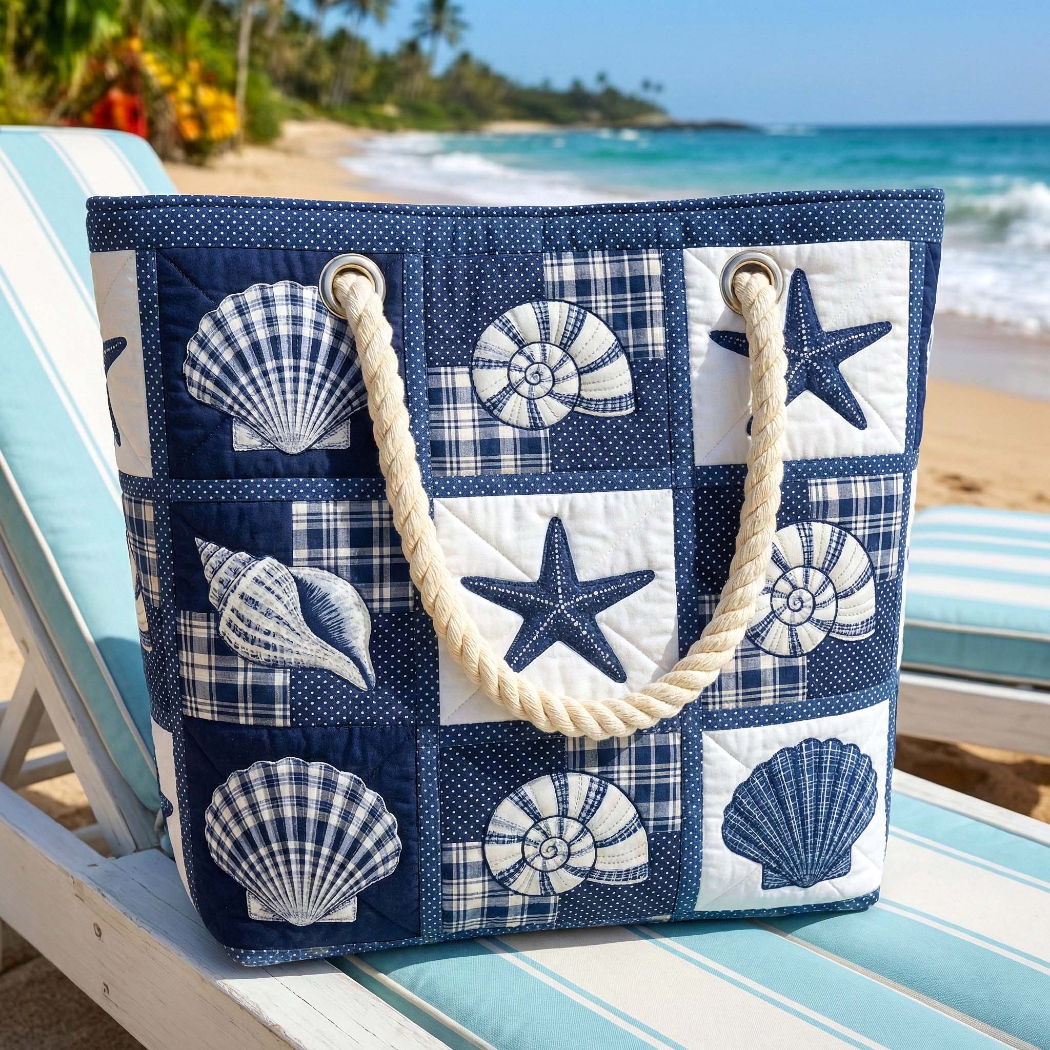 Bolsa de Praia Feita à Mão | Serenidade de Conchas